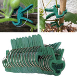 80pcs/pack Tomatoes Plants Clip Stem Support Reusable Climbing Gardening Tool Vegetables Vines Clamps Orchid Gripper Flower