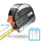 30/40M Laser Measuring Tape Retractable Digital Electronic Roulette Stainless Tape Measure Multi Angle Measuring Tool Dropship