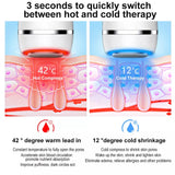 Anti-Wrinkle Facial Treatment Face Massager Skin Rejuvenation Red &amp; Blue Light Beauty Machine Heat Cold Face Lifting Massager