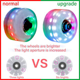 82A Light Up Roller Skate Wheels 32 X 58Mm,Skateboard Wheels And Bearings Indoor Or Outdoor Luminous Skate Wheels