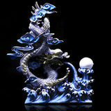 1PC Fish Tank Decoration Simulation Resin Dragon Shaped Ornaments DIY Aquarium Landscaping Supplies