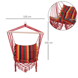 Hammock Chair Swing Colourful Striped Seat Porch Indoor Hanging Hammock Beach Outdoor Swing Chair