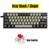 61 Keys Mini Portable 60% Mechanical Gaming Keyboard Red Blue RGB USB Hot-Swappable Switch Backlit for Tablet Desktop
