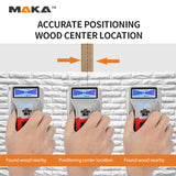 MAKA Wall Scanner Detector Waterproof Wall Wood Stud Wire Detector Finder Scanner Electronic lcd HD Display