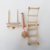 Bird Cage Stand Play Gym Conure Parrot Perch Playground Climbing Ladder Swing Rattan Ball Chew Toys