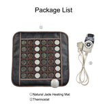 Electric Jade Heating Massage Chair Cushion Vibrator Body Massager Seat Pat Car Home Office Pain Relief Relaxation Therapy Mat
