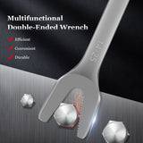 Double-Ended Wrench Open-End Wrench Spanner Open Jaw Wrench Serrated Wrench 7/32-1 with Jagged Opening 6-25mm Size