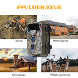 KKMOONOutdoor Trail Camera Night Vision Tracking Infrared Sensing Wild Camera 16MP Image 1080P 0.4s Trigger Time Hunting Camera