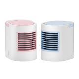 WT-F11 Mini Desktop Fan Portable Fan Oval Shape Cooling Spray Fan Night Light For Office Dormitory Bedroom