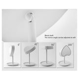 LED Vanity Mirror Contact Dimming Desk Table Vanity Mirror Heart-Shaped USB Charging Mirror