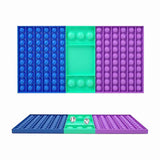 Big Fidget Game Rainbow Chess Board Push Bubble Pop Fidget Sensory Toys Relieve Stress Family Interaction Party Games Toy Gifts
