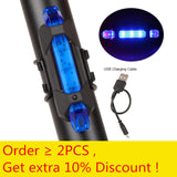 Bicycle Light Waterproof Rear Tail Light LED USB Rechargeable Mountain Bike Cycling Light Taillamp Safety Warning Light