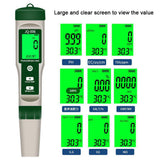 Digital 10 in 1 Water Quality Tester Portable High Accurancy Water Quality Test Pen Water Quality Measurement Tool