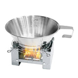 3pcs Camping Cookware Mess Kit Stainless Steel Bowl Cup with Solidified Alcohol Stove and Rack for Outdoor Camping Hiking Picnic