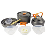 Ultra-light Aluminum Alloy Camping Cookware Utensils Outdoor Tableware Tool Cooking Teapot Kettle Pot Frying Pan Tent Accessory