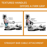 V Bar Tricep Press Down Double D Handle Cable Attachment, V-Handle Attachments of Home Gym Accessories