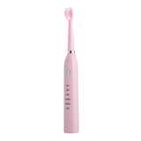 Electric Toothbrush USB 4 Replacement Heads 6 Cleaning Modes