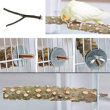 4Pcs/set Pet Parrot Bird Standing Stick Wood Pole Bird Cockatiel Parakeet Perches Bite Claw Grinding Toy Bird Cage Accessories