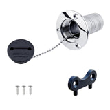 1.5 Inch Marine Fuel Tank Cover Stainless Steel Gas Water Waste Tank Deck Fill Filler Spare Cap For Boat Yacht RV Truck Tractor