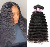 Real Hair Wig Deep Curly Human Hair Bundle12A
