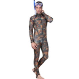 2X Dive&amp;Sail L /M Spearfishing Couple Suit Camo Skin Dive Wetsuit One Piece With Hood Jump Uv Protection Men Diving Suit