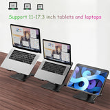 Aluminum Laptop Riser Stand Dual Axis Design Height/Angle Adjustable Notebook Holder