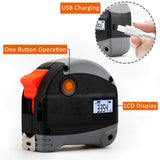 30/40M Laser Measuring Tape Retractable Digital Electronic Roulette Stainless Tape Measure Multi Angle Measuring Tool Dropship