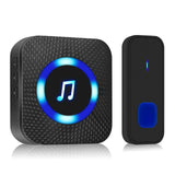 LED Wireless Doorbell 1000ft Waterproof Door Bell Outdoor Home Security Welcome Bell Smart Calling Bell with Button Receiver