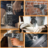 Cordless Drill Driver 21V 6.0A Battery 1/2 Inch Metal Keyless Chuck 20+3 Position 0-1550RMP Variable Speed Impact Hammer Drill