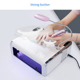 4-IN-1 Mult Nail Machine Vacuum Cleaner Dust Collector With Light UV Nail Lamp 30000RPM Handpiece Drill Manucure Drill Bits Set