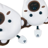 Golf Wood Cover White Bear Golf Club Head Cover for Driver Fairway Hybrid Waterproof Protector PU Leather Soft Golf Headcover