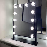 12 LEDs Touchs Screen Makeup Mirrors Espejo Bath Cosmetic Mirrors with 9 Led Lights Vanity Mirror for Bedroom Compact Mirror