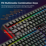HXSJ L99 2.4G Wireless Rechargeable Keyboard Mouse Combo 96 Keys RGB Membrane Keyboard Colorful Backlight Gaming Mouse Set