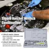 40 PCS Socket Set Practical Motorcycle Bicycle Auto Repairs Tool Set Hardware Tools Sleeve Ratchet Wrench Combination Tool Set