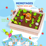 Creative Simulation Vegetable Memory Board Game Farm Carrot Pulling Board Game Early Education Toy Gift For Kids Children