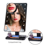 10X Magnification Detail Mirror Lighted Makeup Dressing Table Mirror with 20 LED Light Tabletops Cosmetic Mirror