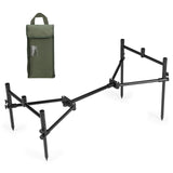 Detachable Fishing Rod Stand Buzz Bar Pole Rest Head Folding Retractable Fishing Rod Holder with Carry Bag Fishing Tools