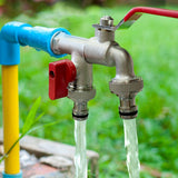 Indoor Outdoor Double Valve Detachable Practical Home Garden Manual Faucet 90 Degree Explosion Proof Universal Water Tap Copper