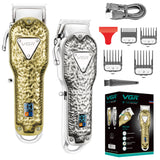 Full Metal Cordless Adjustable Hair Trimmer For Men Professional Hair Clipper Barber Electric Beard Hair Cutting Machine