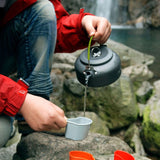 0.8L Outdoor Teapot Kettle Portable Climbing Aluminum Alloy Picnic Coffee Maker Camping Cooking Set Utensils