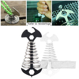 5Pcs Tent Stakes Awning Rope Tightener Fishbone Spring Deck Anchor Pegs for Hiking Outdoor
