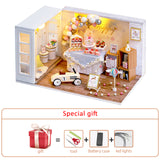 Diy Miniature Dollhouse Kit Doll House Furniture Handmade Model Room Box Toys For Children Christmas Gift Wooden House For Adult