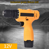 Electric Cordless Drill 12V Mini Electric Drill Multi-function Rechargeable Electric Drill with Rechargeable Lithium-Ion Battery