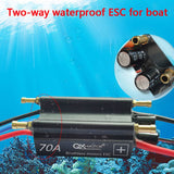 50A 70A 90A 120A QX-Motor Waterproof Brushless ESC 2-6S Speed Controller for RC Boat Ship with BEC 5.5V/5A Water Cooling Syste