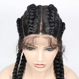 Lace wig female long hair chemical fiber headgear four-strand braid wig Braid wig