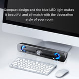 Computer Speakers SADA V-111 Sound Box USB Wired High Quality Subwoofer Sound Bar for Tv PC Laptop Phone MP4 Blue Led Light
