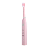 Electric Toothbrush USB 4 Replacement Heads 6 Cleaning Modes