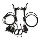-RISUN MOTOR Hydraulic Disc Brake Kits with Front Dual Brake Calipers and Parking Button for DNM USD8S E-Bike Accessorie