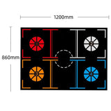 Large Basketball Training Mat Non-Slip Foot Practice Mat Dribble Control Auxiliary Footstep Mat 120X86cm For Adults