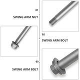 1 Set Swing Arm Bolt Practical Durable Sturdy Swing Arm Bolt Nut Kit Rear Arm Mounting Bolt Swing Arm Bolt